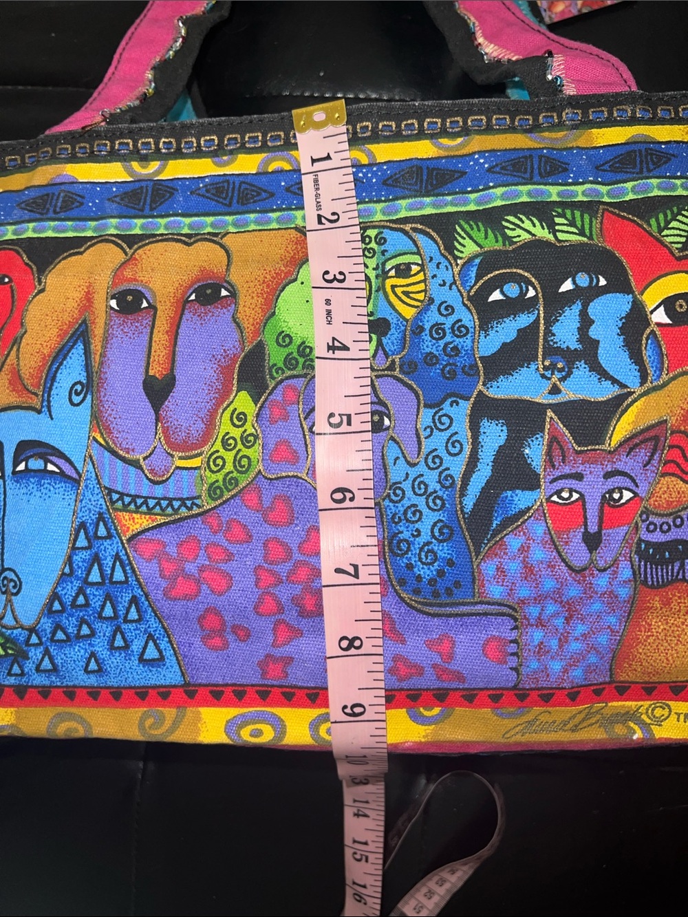 Laurel Burch Colorful Dog Tote - Picture 16 of 16